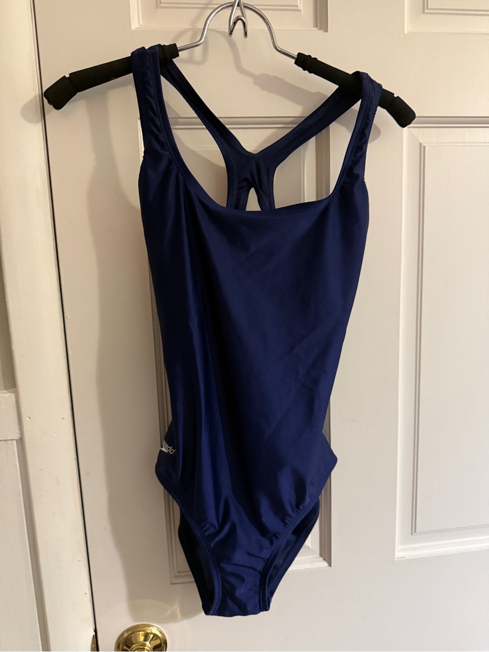 Speedo Navy One-Piece Kids Swimsuit - Solid Navy Blue